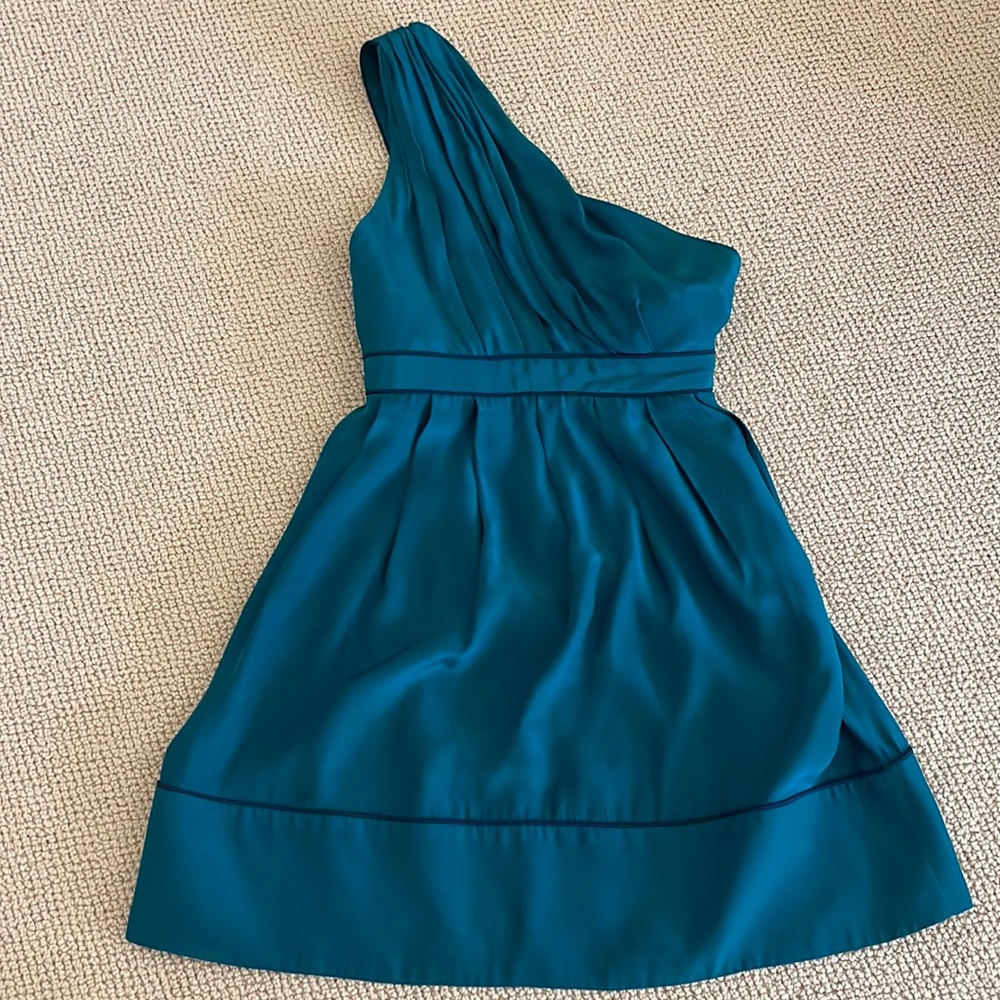 Thread Social - Silk Charmeuse One Shoulder Dress - Sz 0